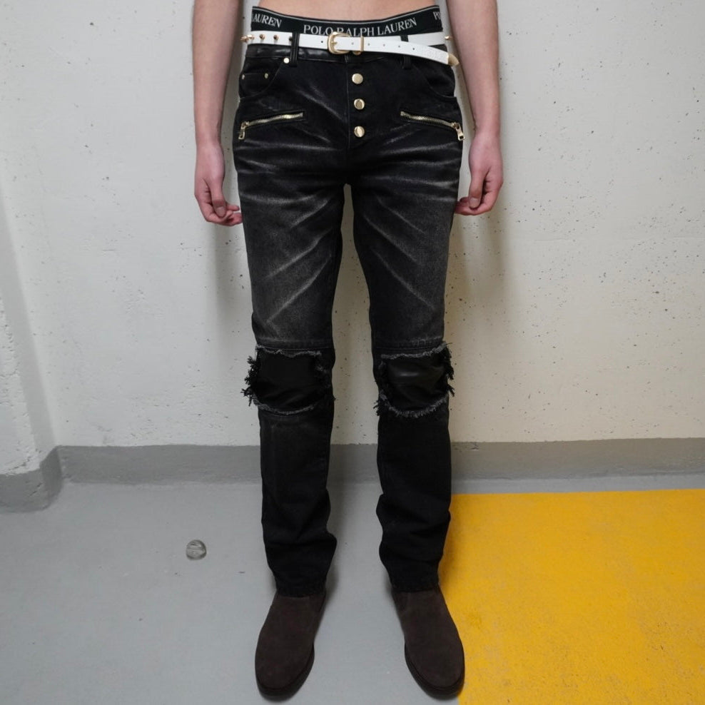 LEATHERKNEE JEANS